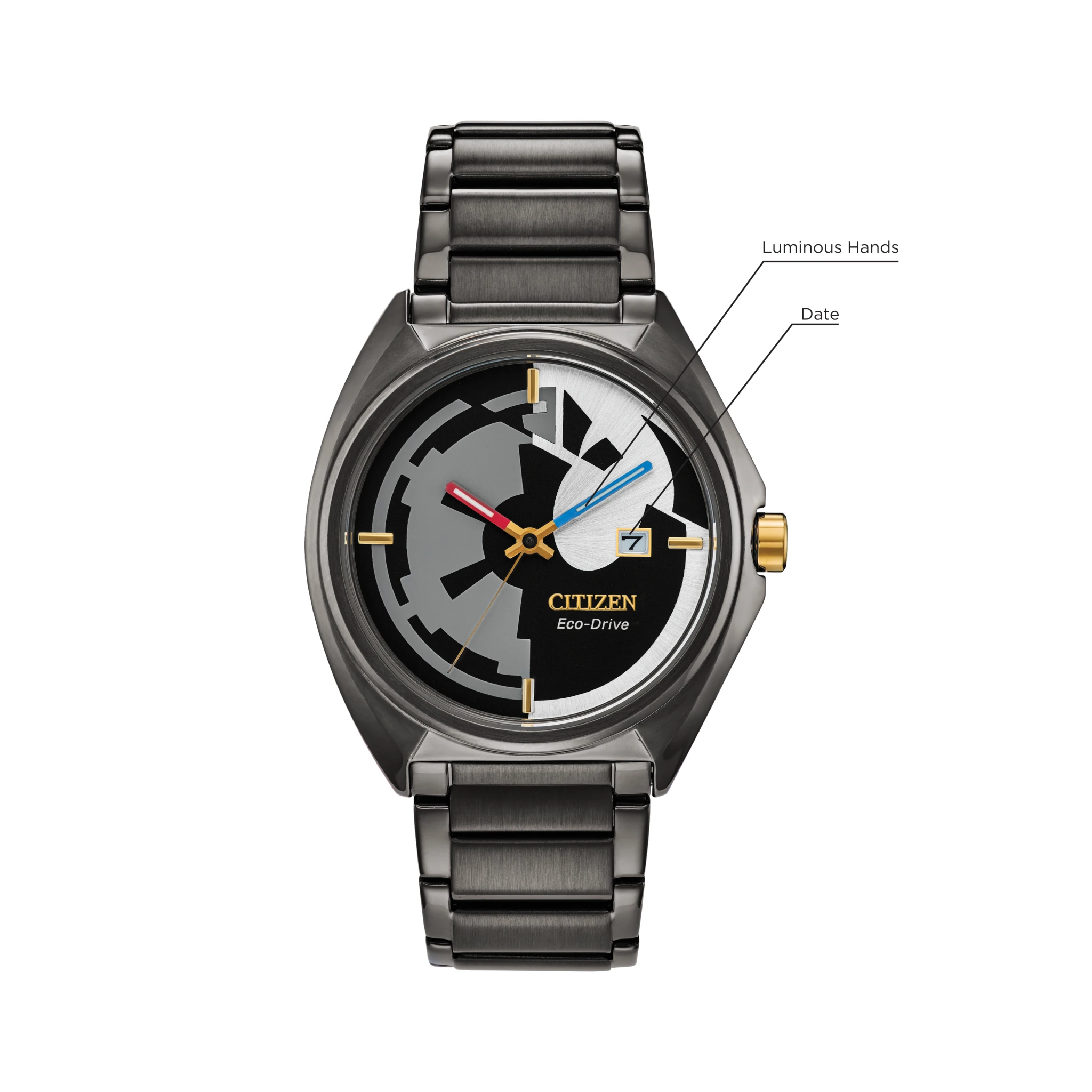 Star Wars Classic Black Dial Stainless Steel Bracelet AW1578-51W